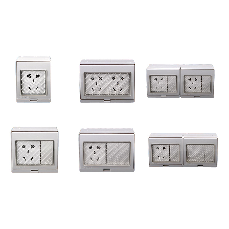 GB 10A Bathroom Weatherproof Wall Waterproof Outlet