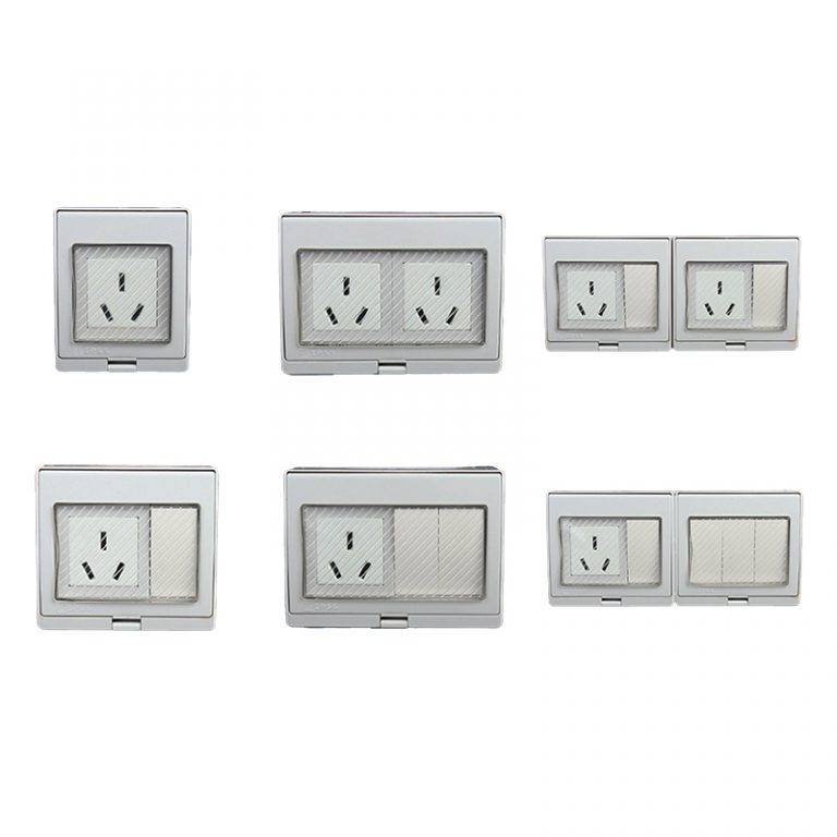 GB 16A IP55 Rainproof Surface Mount Wall Socket
