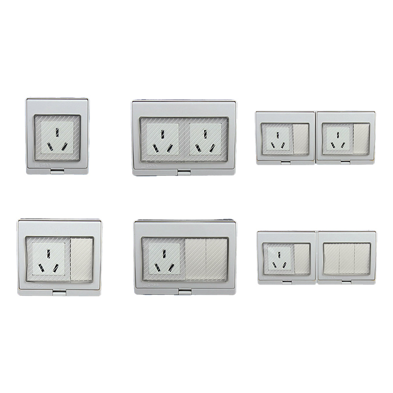 GB 16A IP55 Rainproof Surface Mount Wall Socket