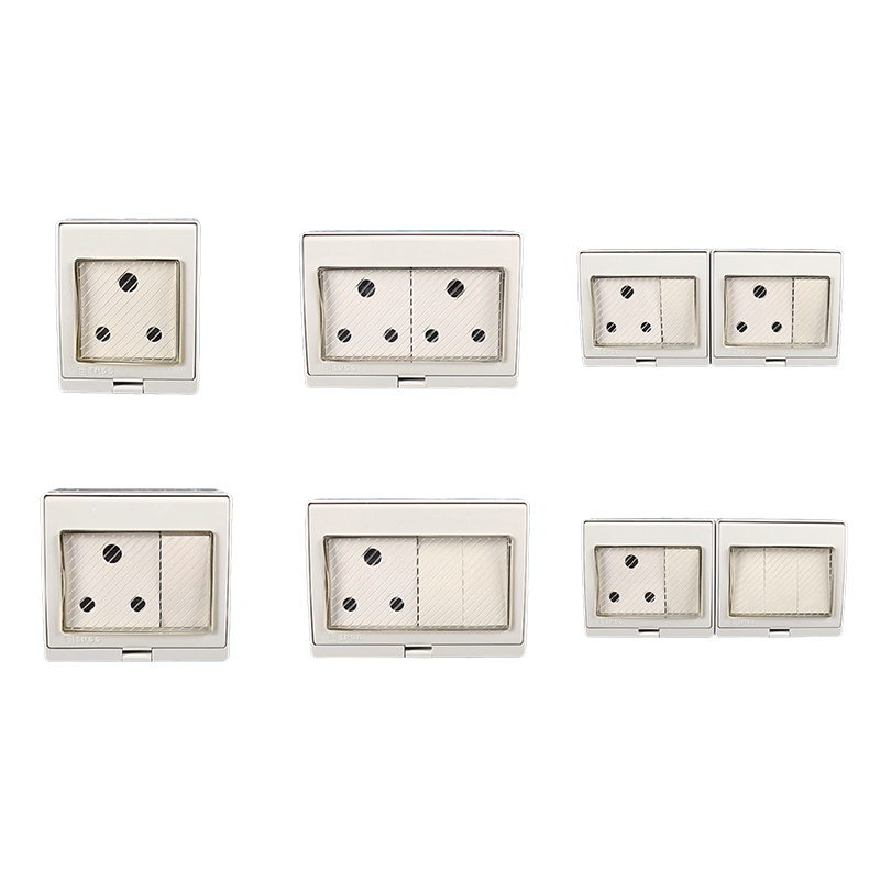 IP55 Wall Mounted South Africa Doorbell Switch Socket