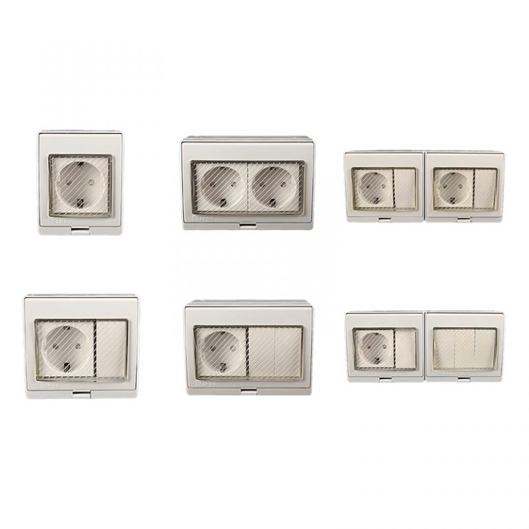Outdoor Germany Type Weatherproof Wall Outlet
